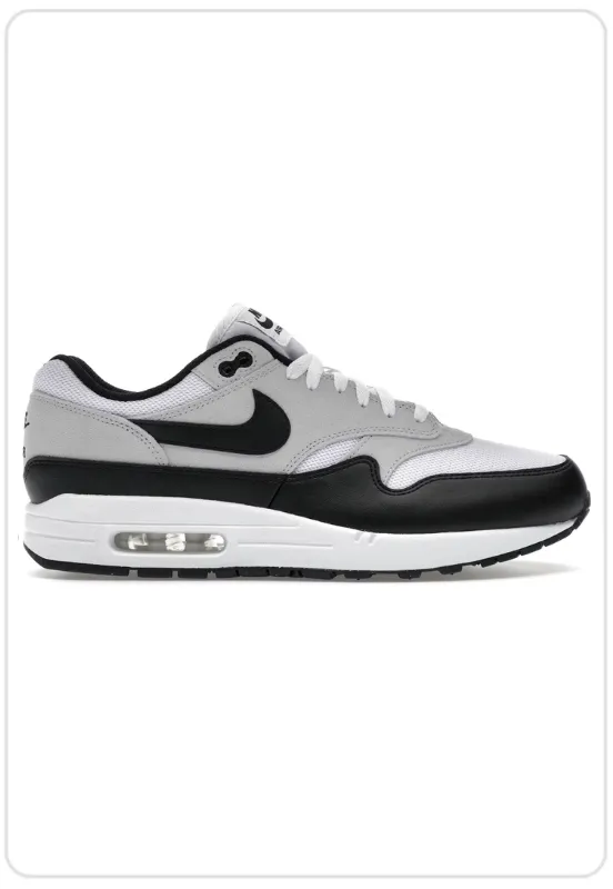 Nike Air Max 1 Essential White Pure Platinum Black flat track running shoes