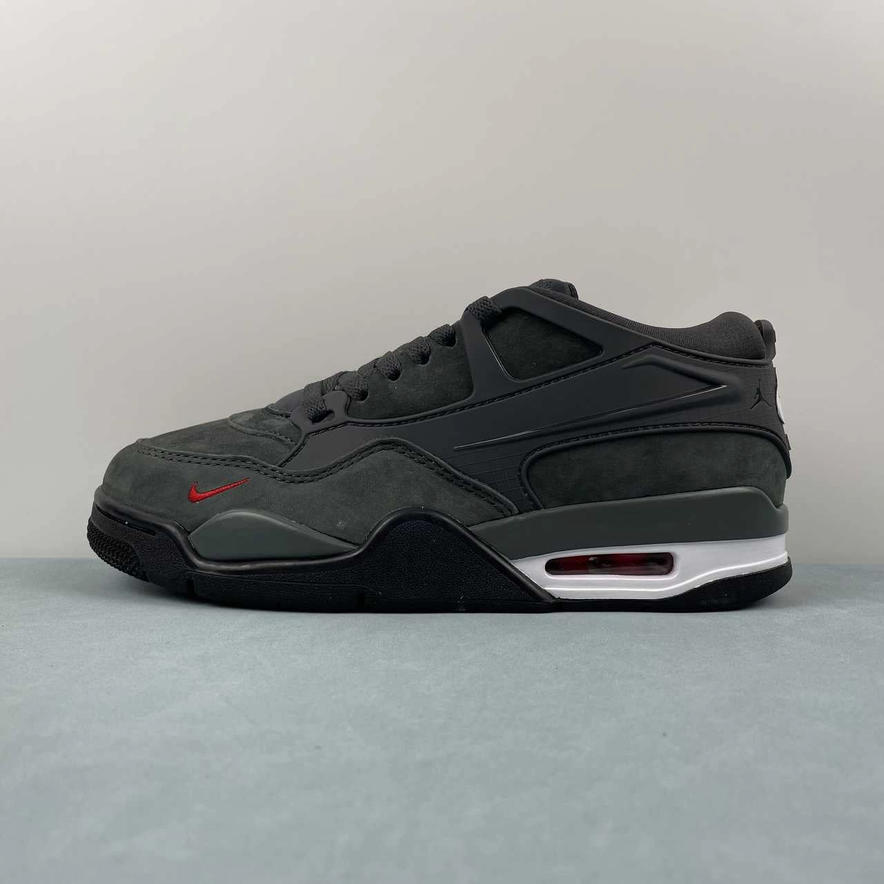 Orthotic Friendly Fit Cushioned Walk Air Jordan 4 RM Black White Red HF4334-004