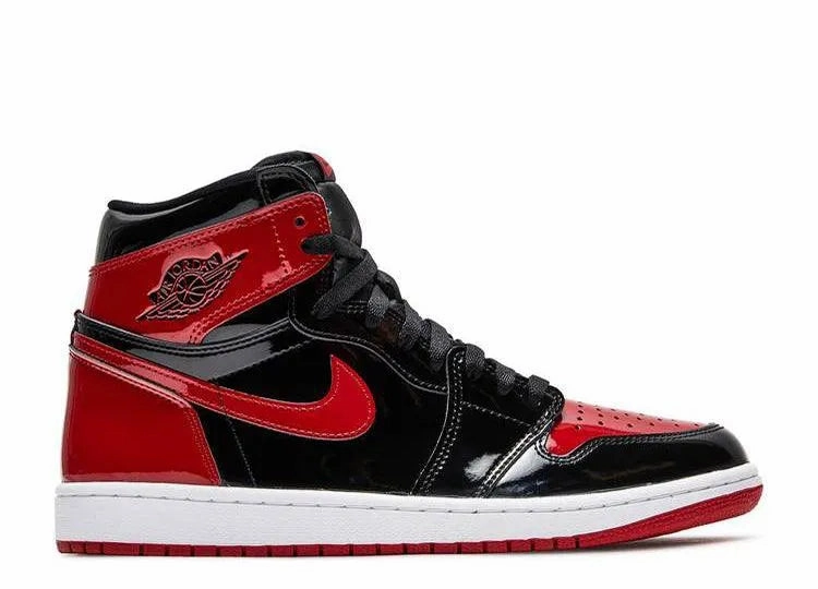 Air Jordan 1 High Bred Patent Casual traction Sustainable Footwear Technology