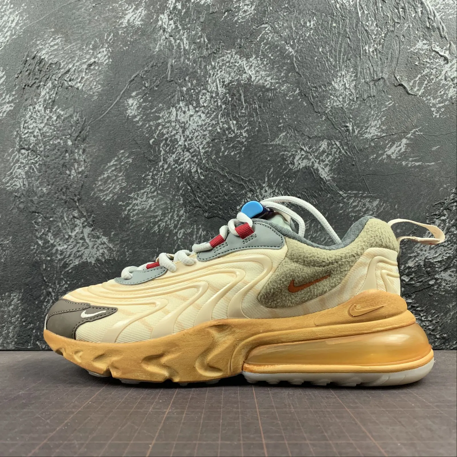 Air Max 270 React Off-White Light Gray Turquoise CT2864-200 NarrowFit