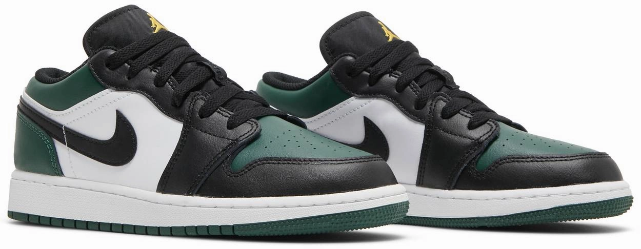 Nike Jordan 1 Low Green Toe GS Layered Midsole Construction Distinctive breathability