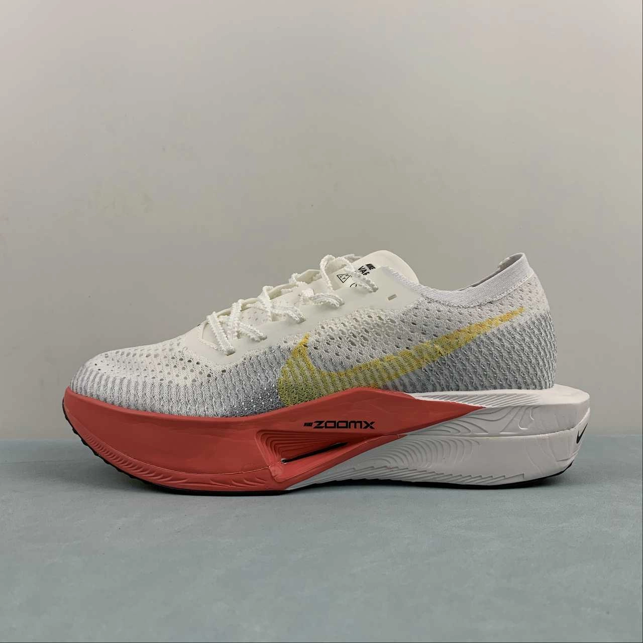 Air ZoomX Vaporfly Next 3 White Orange Red Yellow DX7957-118 Crafted to encourage a natural range of motion