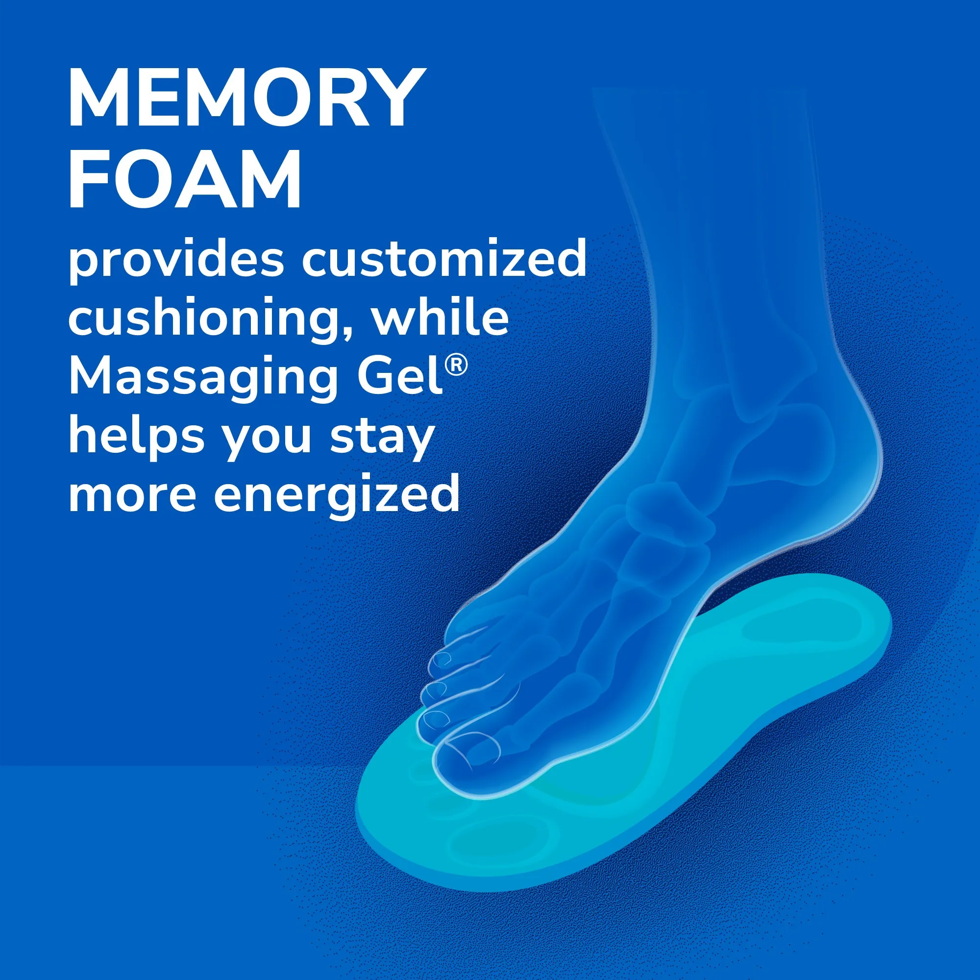 Memory Fit® Plus Massaging Gel® Comfort Insoles