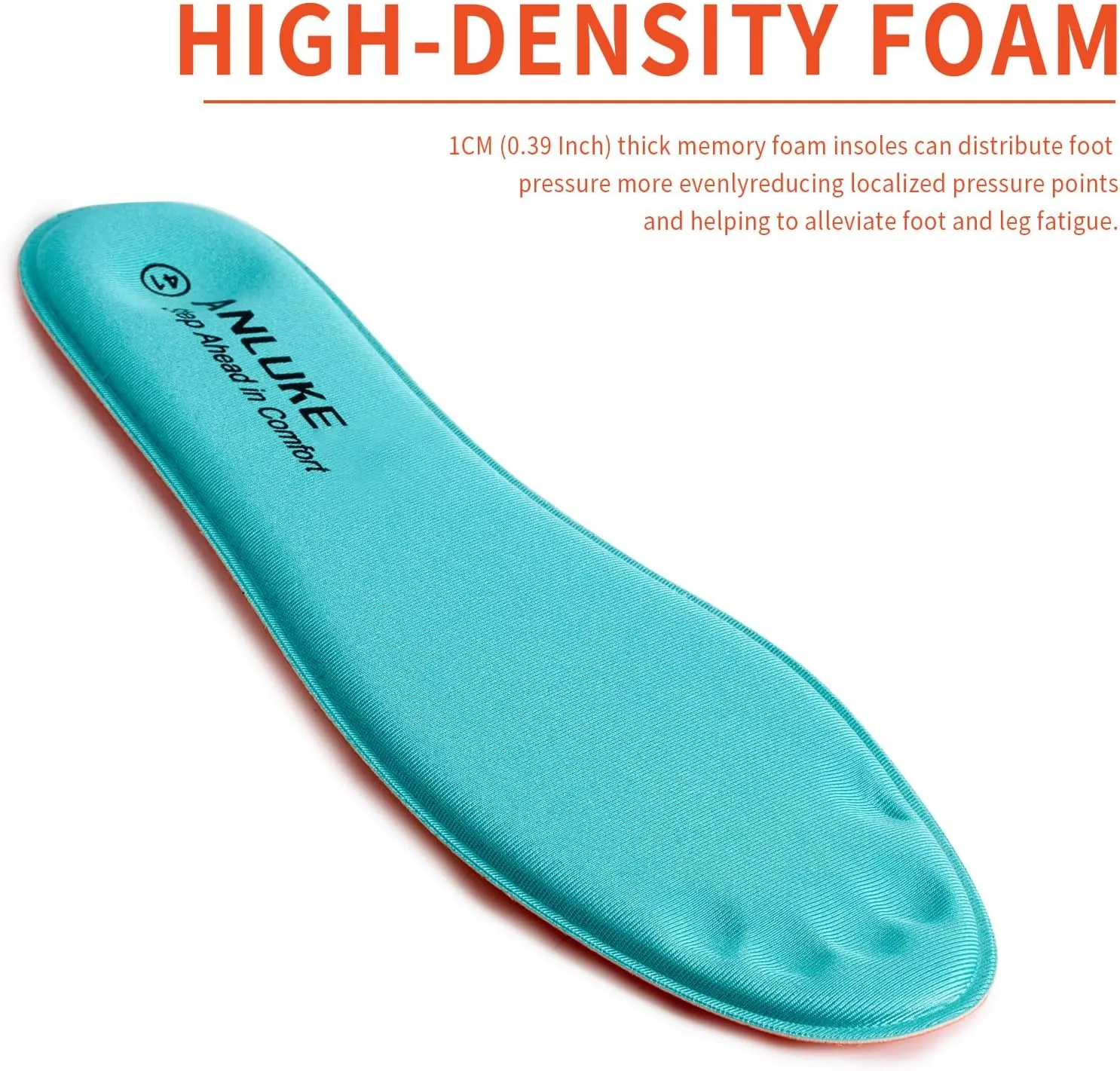 Memory Foam Insoles for Men & Women - Replacement Cushion Shoe Inserts for Work Boots, Running Shoes, Hiking, Sneakers & Loafers - Shock Absorbing Support for Foot Pain Relief & All-Day Comfort Blue