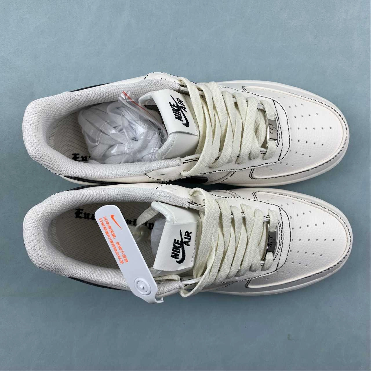 Vlone x Air Force 1 07 Low Off White Black AA5360-002 Toe Protection Bright Hike