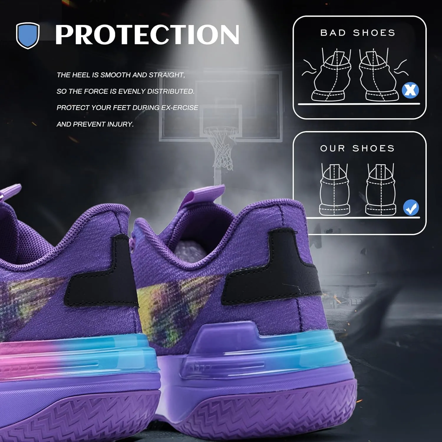 Men Graffiti Basketball Shoes High-Top Sports Shoes Anti-Slip Rubber Soles Indoor Outdoor Sports Running Training Streetwear