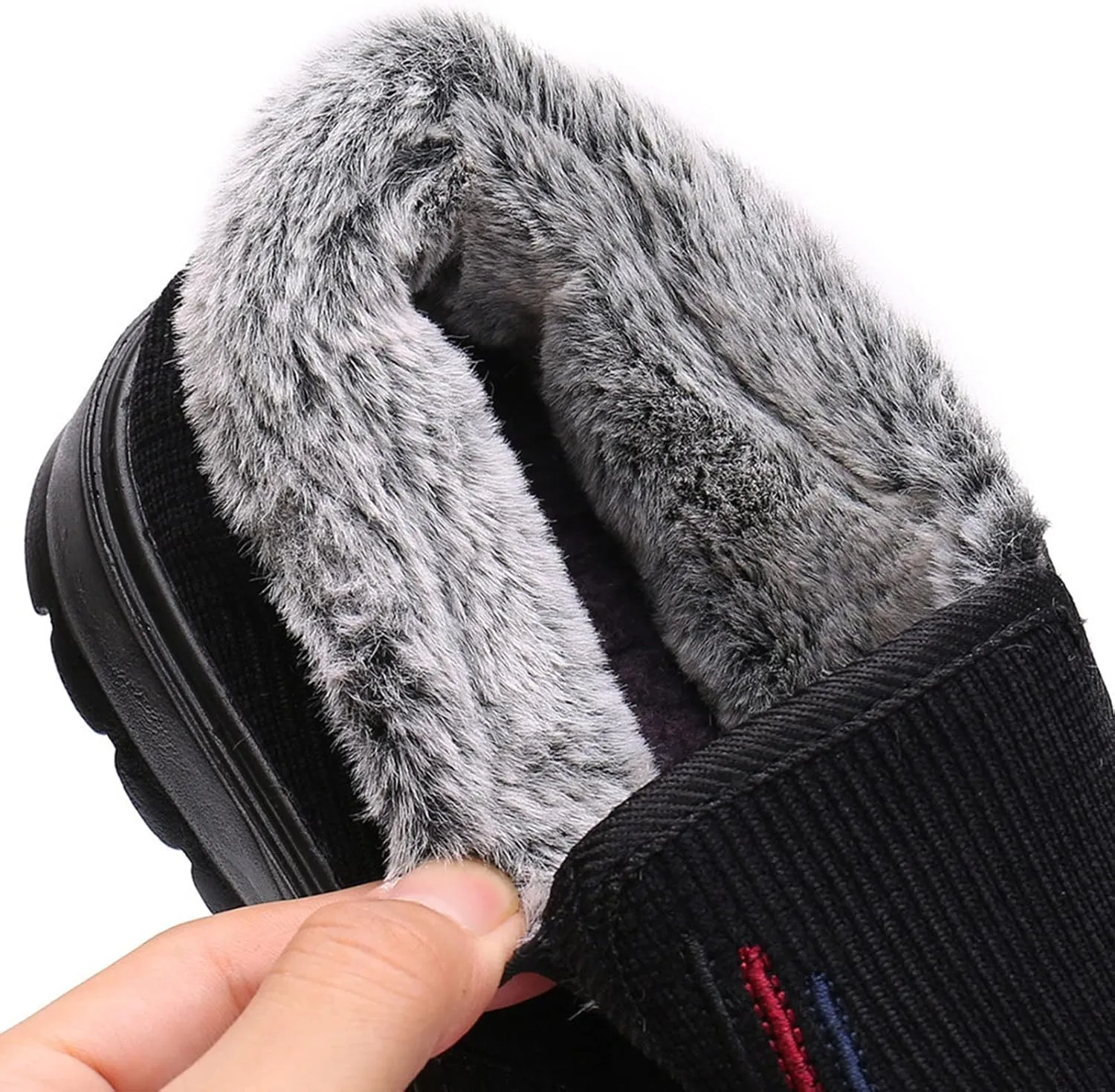Men Snow Boots in and Winter Fashionable Simple Solid Color Comfortable Flat Bottom Warm and Men Insulated Hiking Boots