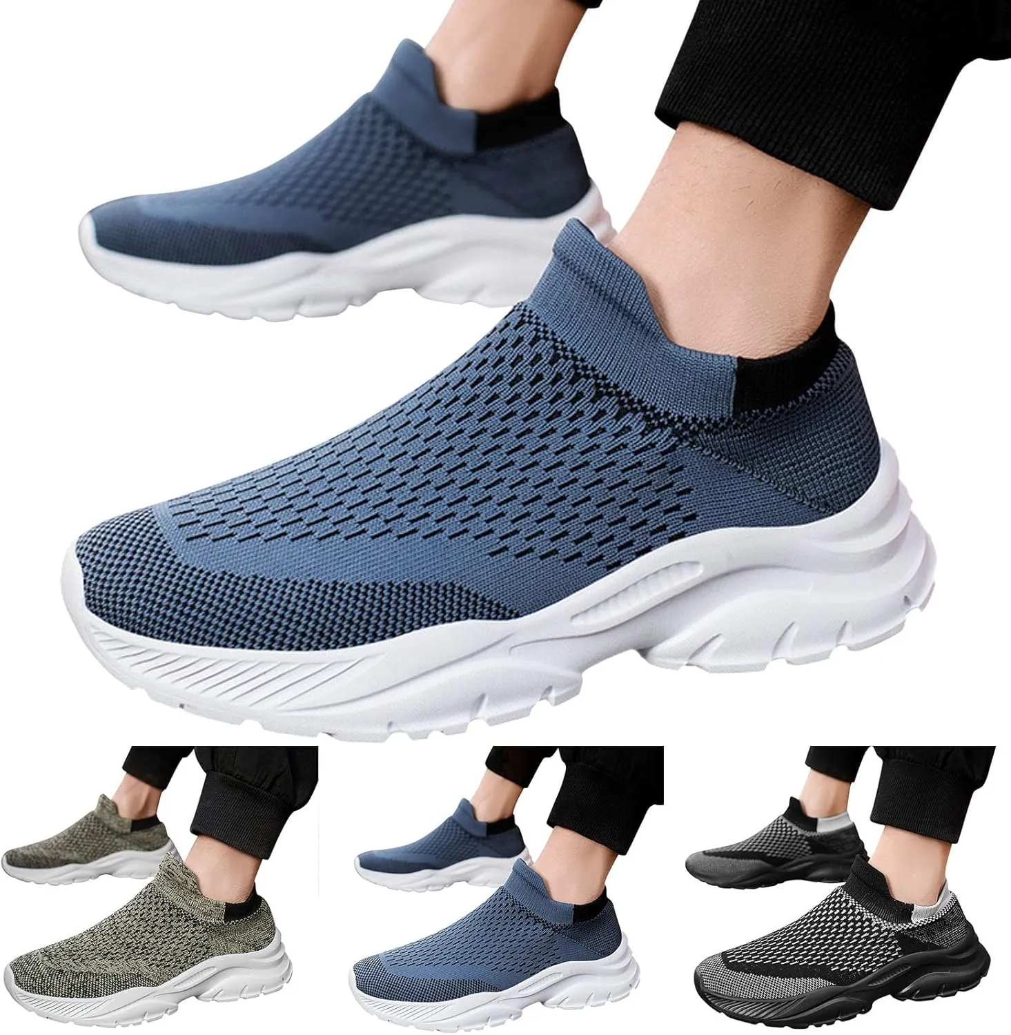 Men Sports Shoes Fashion New Pattern Summer Mesh Breathable Comfortable and Non Slip Sneaker Shoes for Men Workout