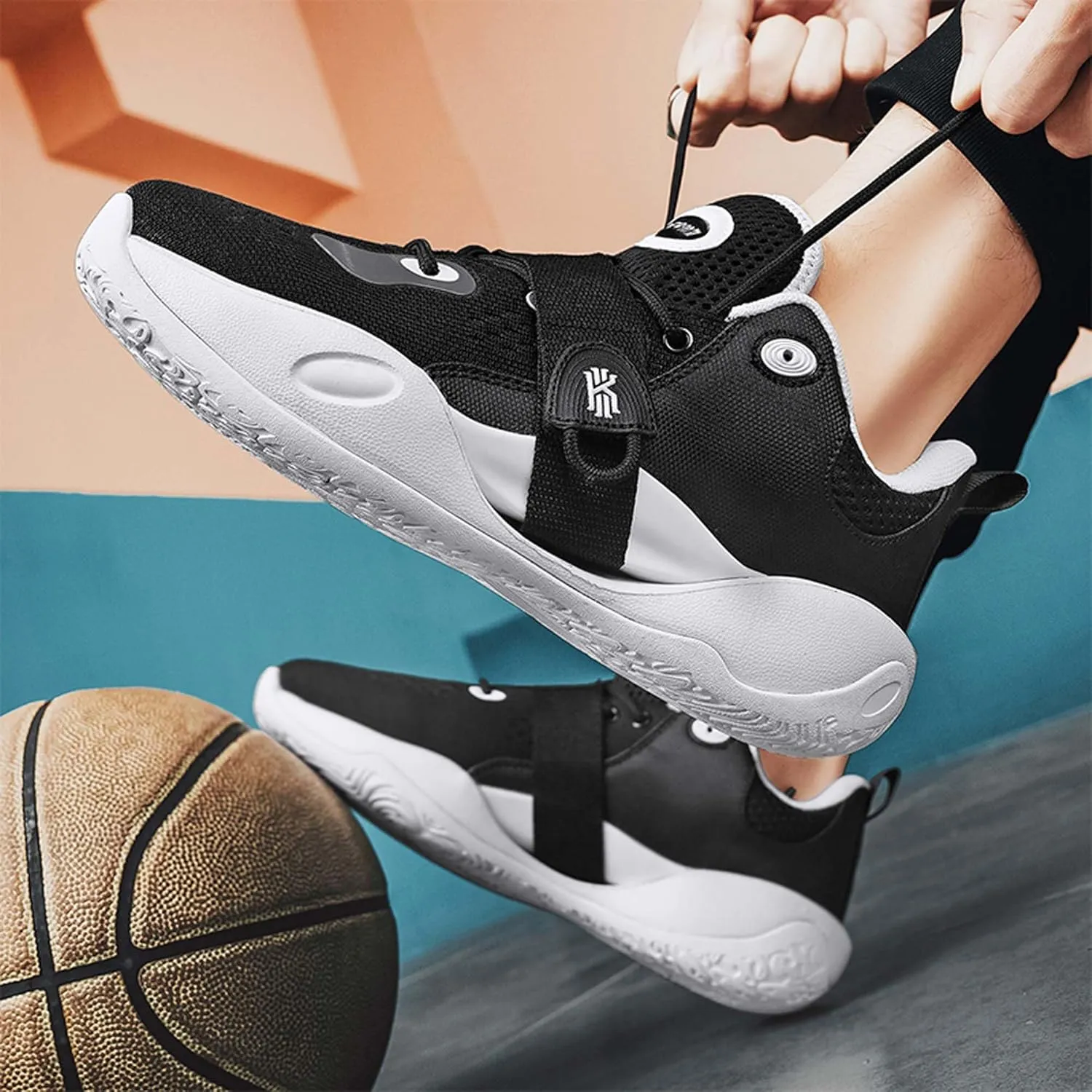 Men Women Professional Basketball Shoes Fashion Sneakers Indoor or Outdoor Training Running Shoes Teenagers Street Fighting Basketball Sneakers