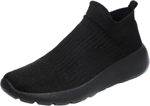Men's Arch Support Insole Shoes Comfortable Breathable Stretch Canvas Slip on Sneaker Barefoot Minimalist Shoes