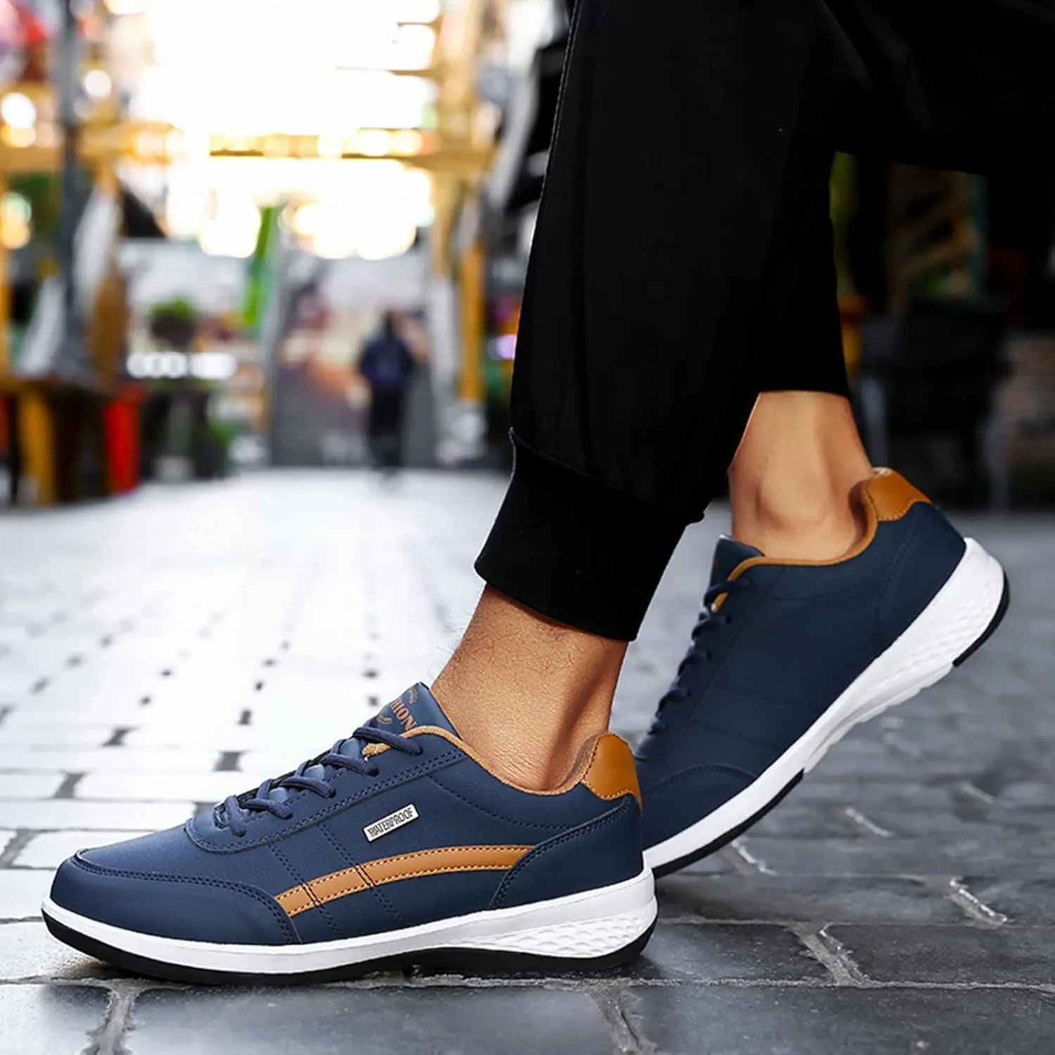 Men's Arch Support Insole Shoes Lightweight Breathable Walking Shoe Gym Tennis Outdoor Non Slip Jogging Sneakers