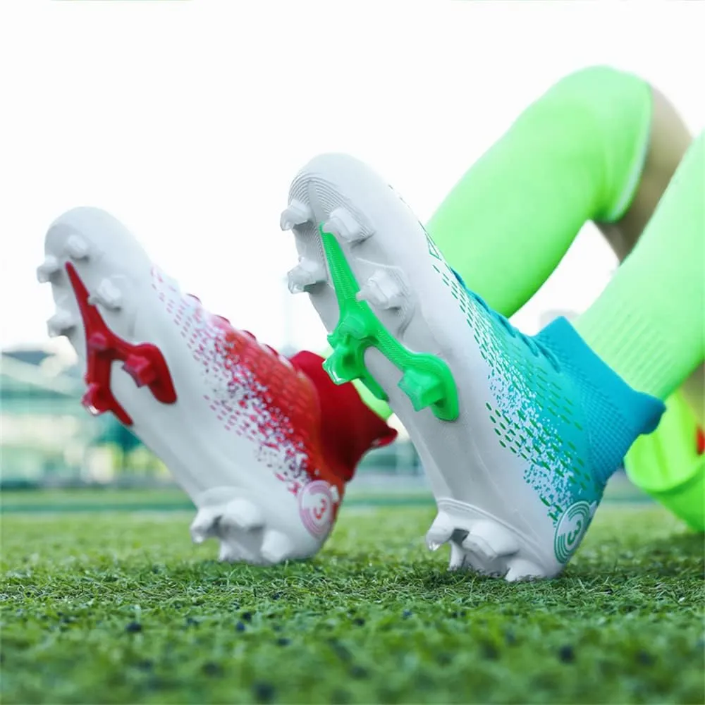 Men's Cleats Firm Ground Soccer Shoes Athletic Lightweight Running Outdoor Turf Comfortable Training Football Shoes