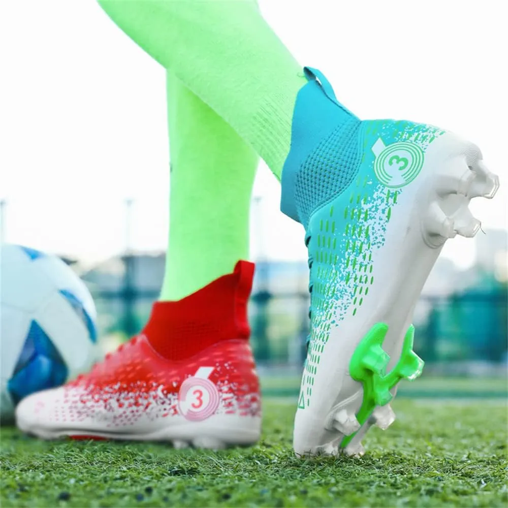 Men's Cleats Firm Ground Soccer Shoes Athletic Lightweight Running Outdoor Turf Comfortable Training Football Shoes