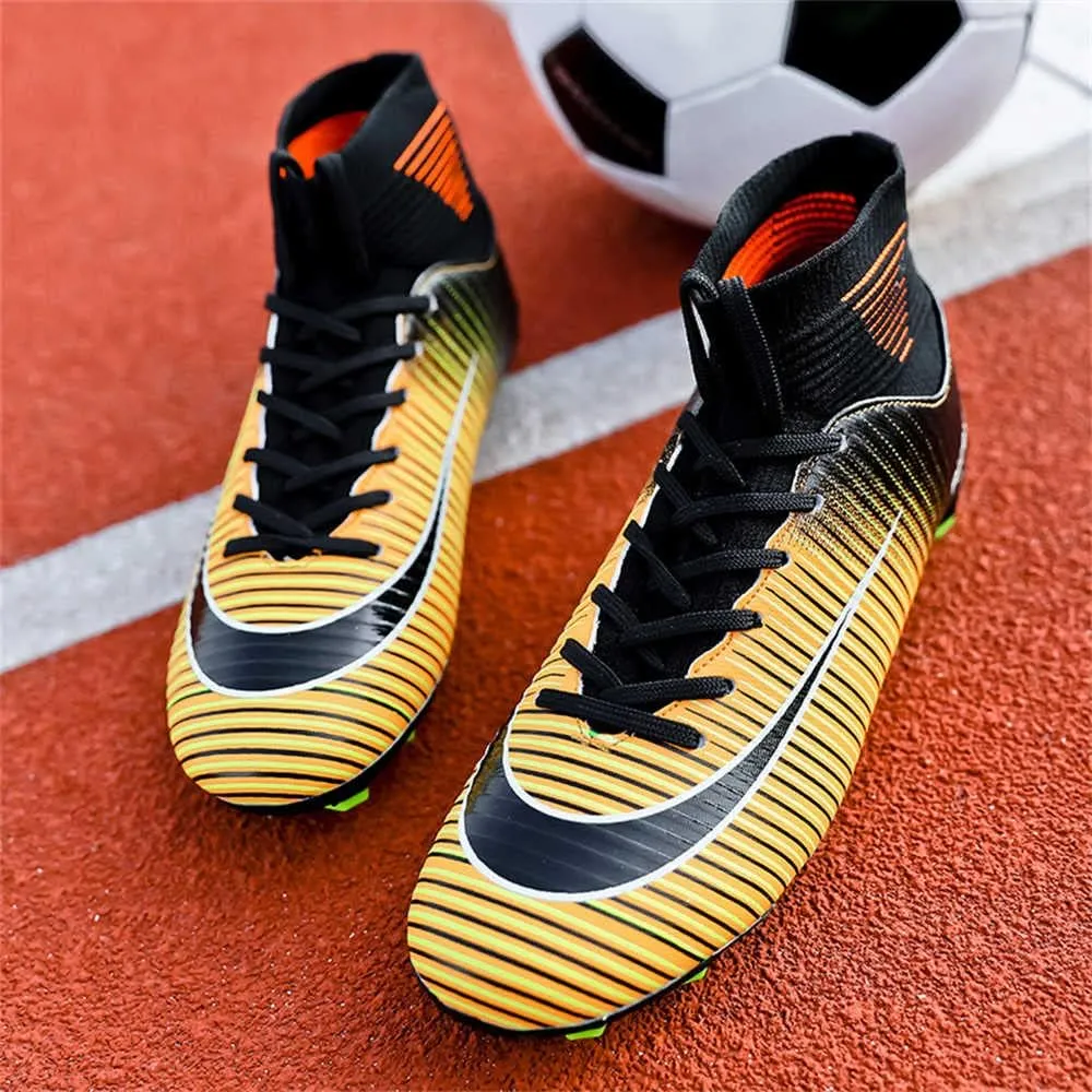 Men's Football Boots Spikes High Top Unisex Outdoor/Indoor Training Sneakers - Lawn Outdoor Youth Football Boots
