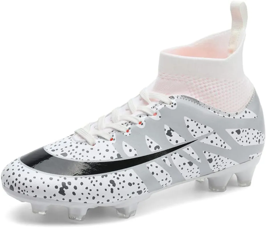 Men's Football Boots Spikes High Top Unisex Outdoor/Indoor Training Sneakers - Lawn Outdoor Youth Football Boots