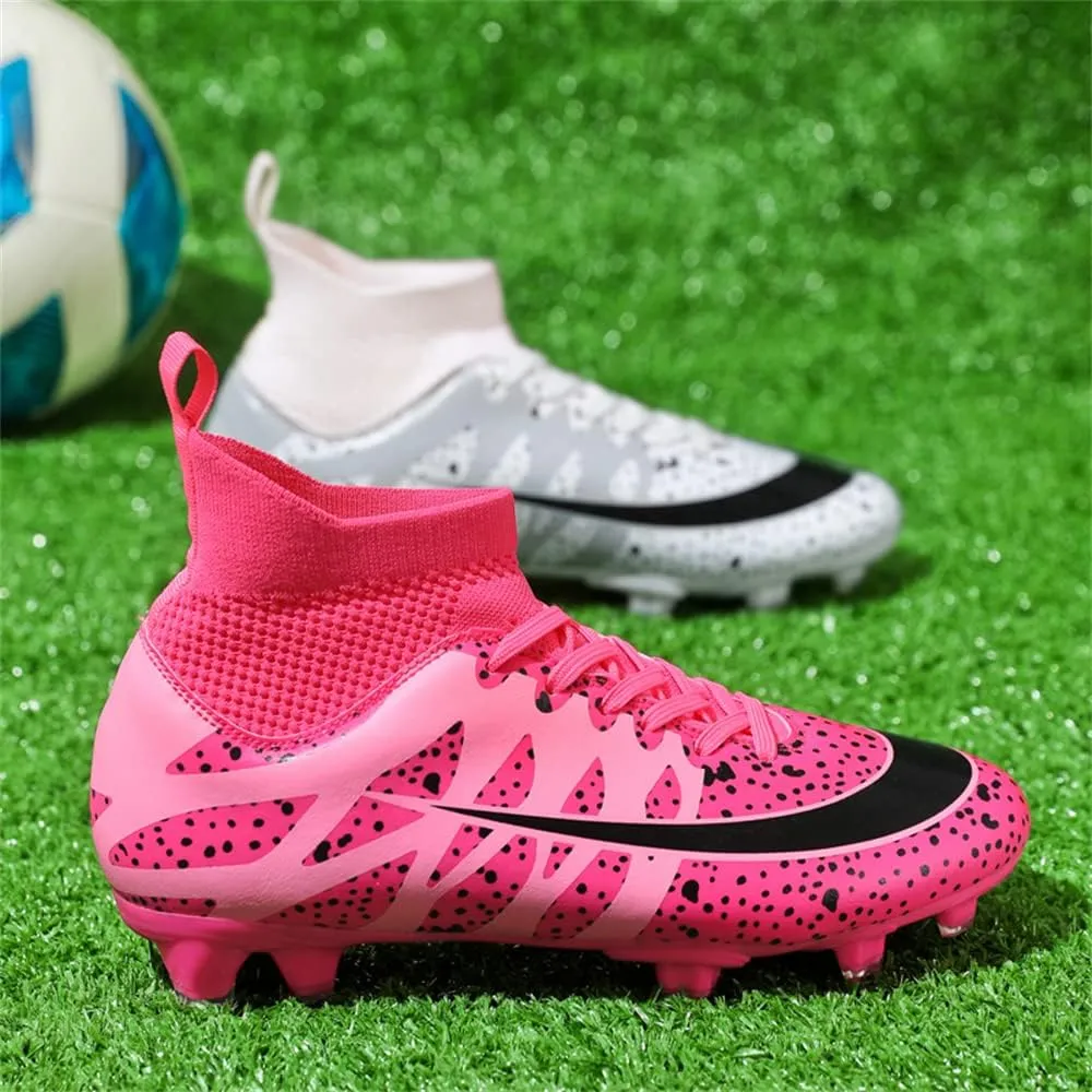 Men's Football Boots Spikes High Top Unisex Outdoor/Indoor Training Sneakers - Lawn Outdoor Youth Football Boots