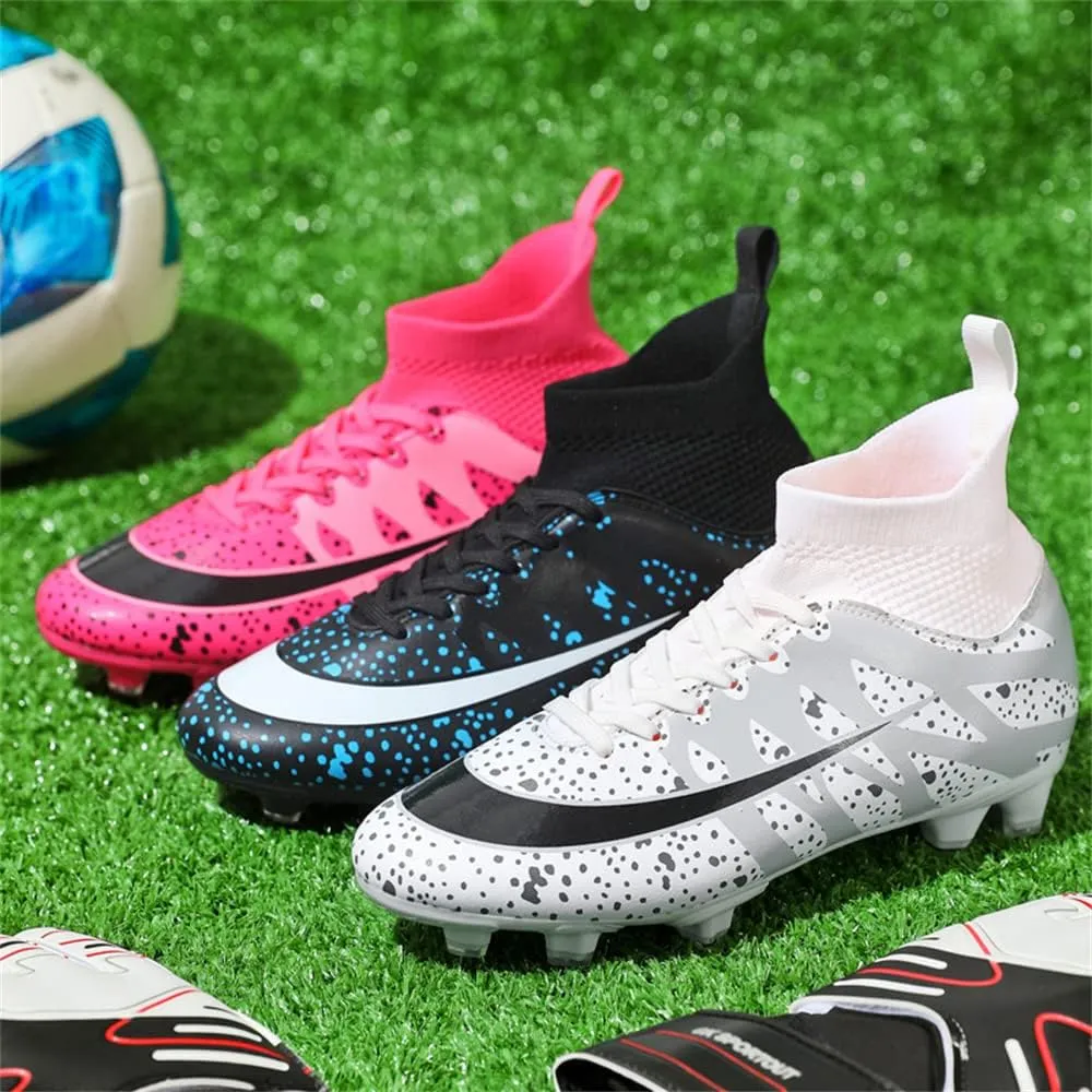 Men's Football Boots Spikes High Top Unisex Outdoor/Indoor Training Sneakers - Lawn Outdoor Youth Football Boots