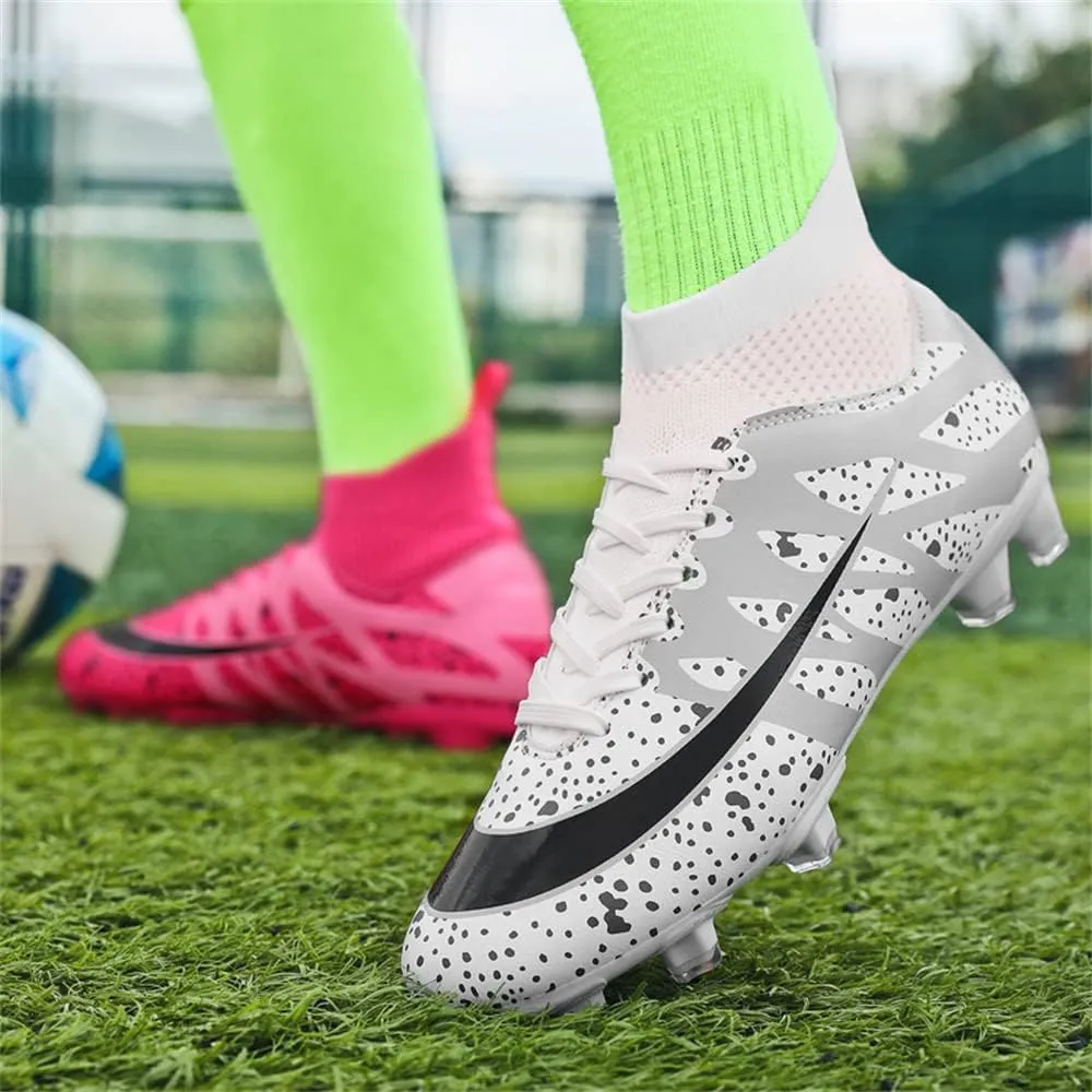 Men's Football Boots Spikes High Top Unisex Outdoor/Indoor Training Sneakers - Lawn Outdoor Youth Football Boots
