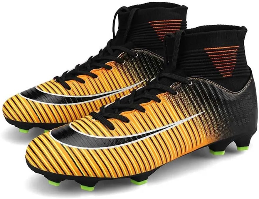 Men's Football Boots Spikes High Top Unisex Outdoor/Indoor Training Sneakers - Lawn Outdoor Youth Football Boots