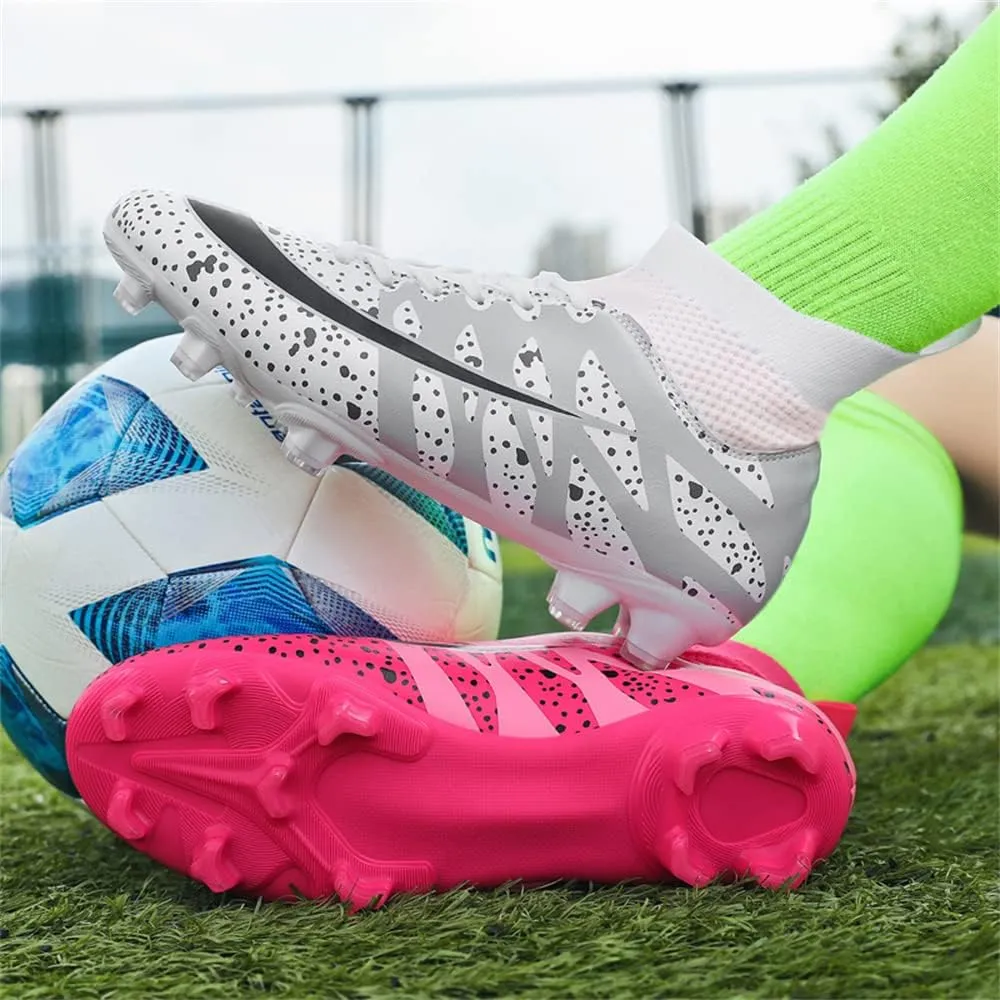 Men's Football Boots Spikes High Top Unisex Outdoor/Indoor Training Sneakers - Lawn Outdoor Youth Football Boots