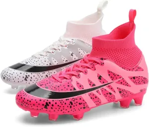 Men's Football Boots Spikes High Top Unisex Outdoor/Indoor Training Sneakers - Lawn Outdoor Youth Football Boots