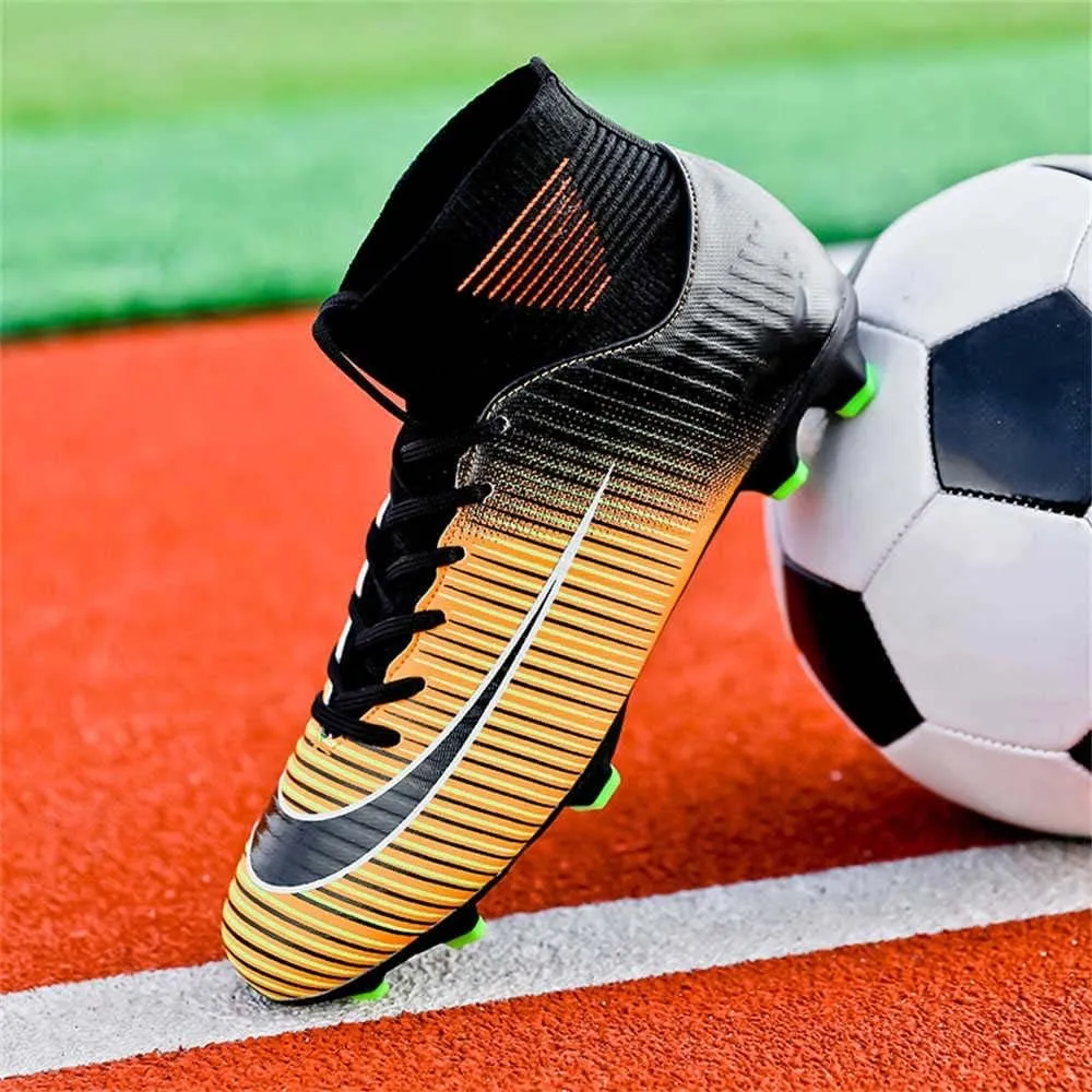 Men's Football Boots Spikes High Top Unisex Outdoor/Indoor Training Sneakers - Lawn Outdoor Youth Football Boots