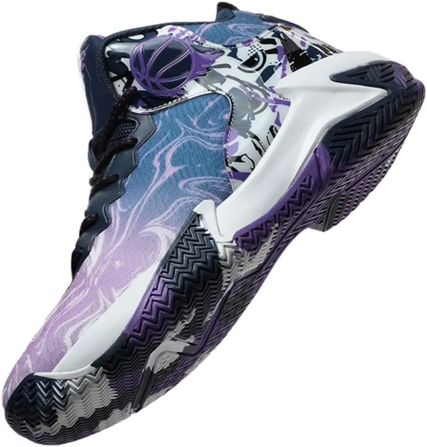 Men's High-Top Basketball Sneakers - Lightweight Athletic Sneakers for Volleyball, Streetball & Fitness Training Non-Slip Breathable Sport Shoe for Men Women