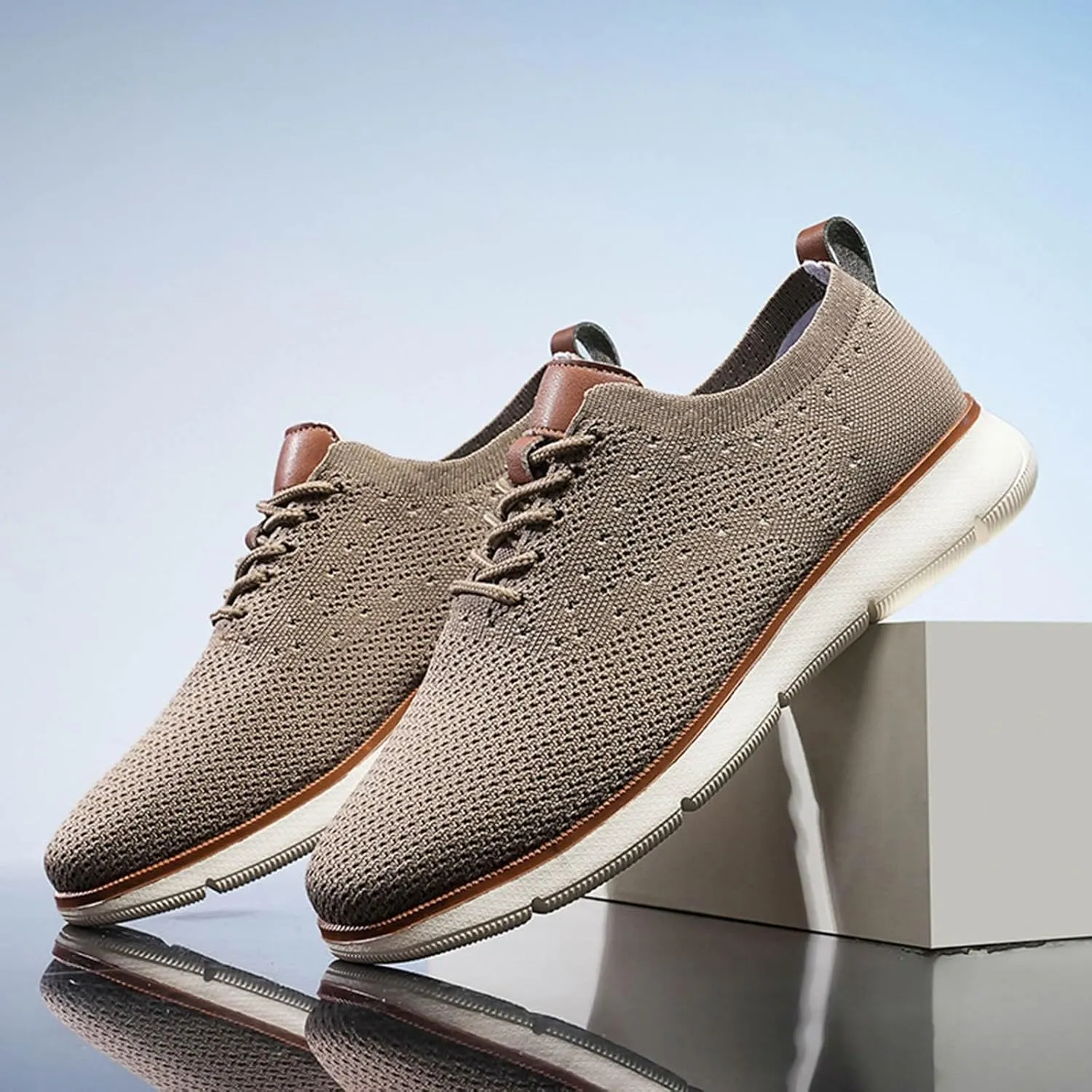 Men's Lace Up Memory Foam Sneakers Lightweight Sport Gym Jogging Walking Sneaker Lightweight Minimalist Shoes
