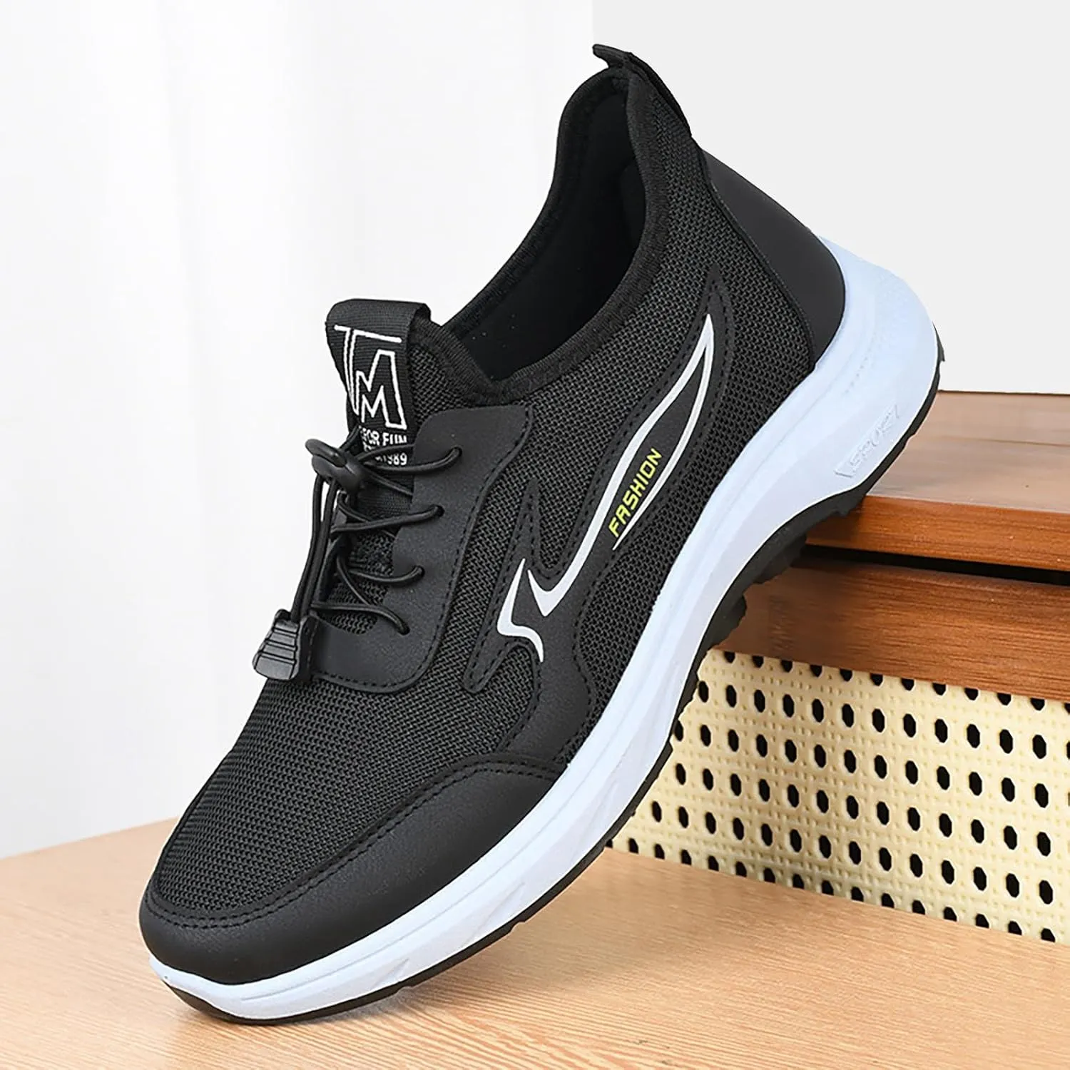 Men's Lightweight Cushion Sneakers Lace Up Lightweight Breathable Fashion Sneaker Men's Business Casual Shoes