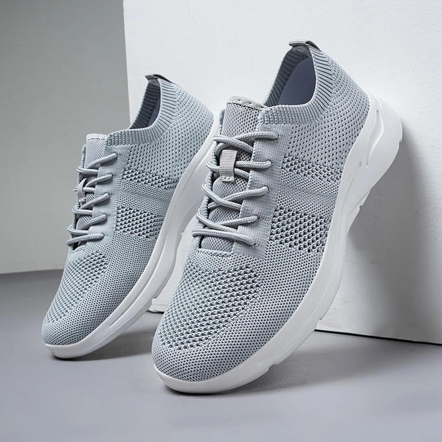 Men's Lightweight Cushion Sneakers Lightweight Sport Gym Jogging Walking Sneaker Arch Support Plantar Fasciitis