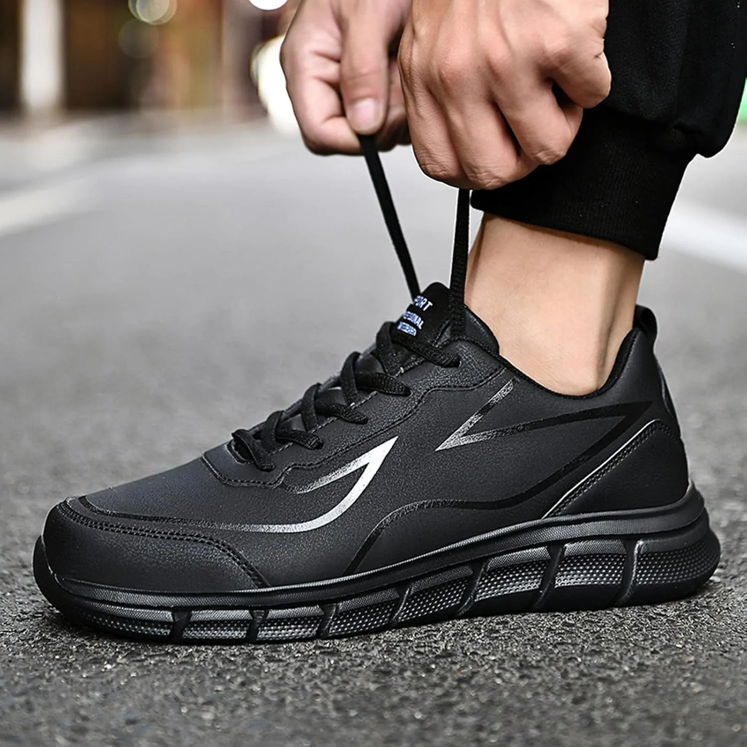 Mens Lightweight Minimalist Shoes Comfortable Breathable Stretch Canvas Slip On Sneaker Non Slip Walking Shoes