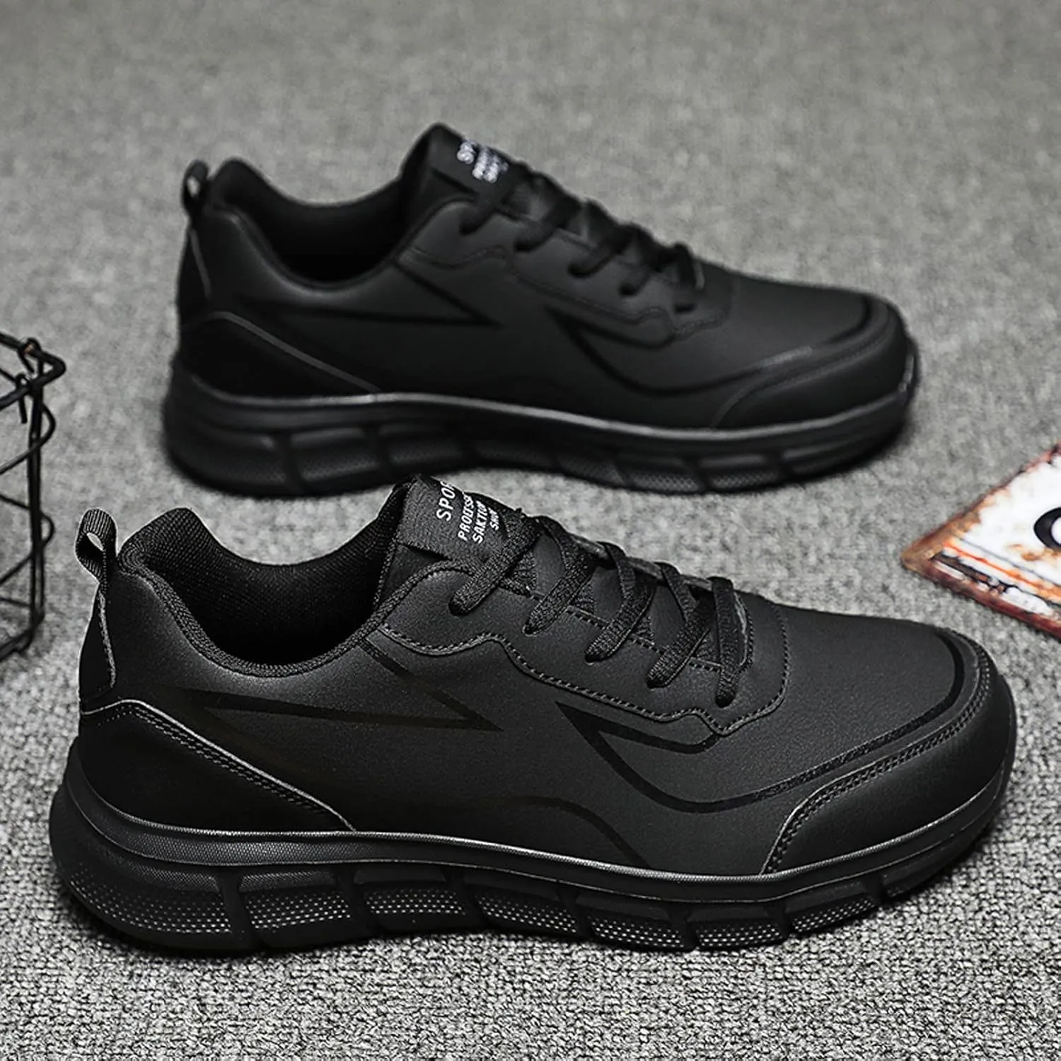 Mens Lightweight Minimalist Shoes Comfortable Breathable Stretch Canvas Slip On Sneaker Non Slip Walking Shoes
