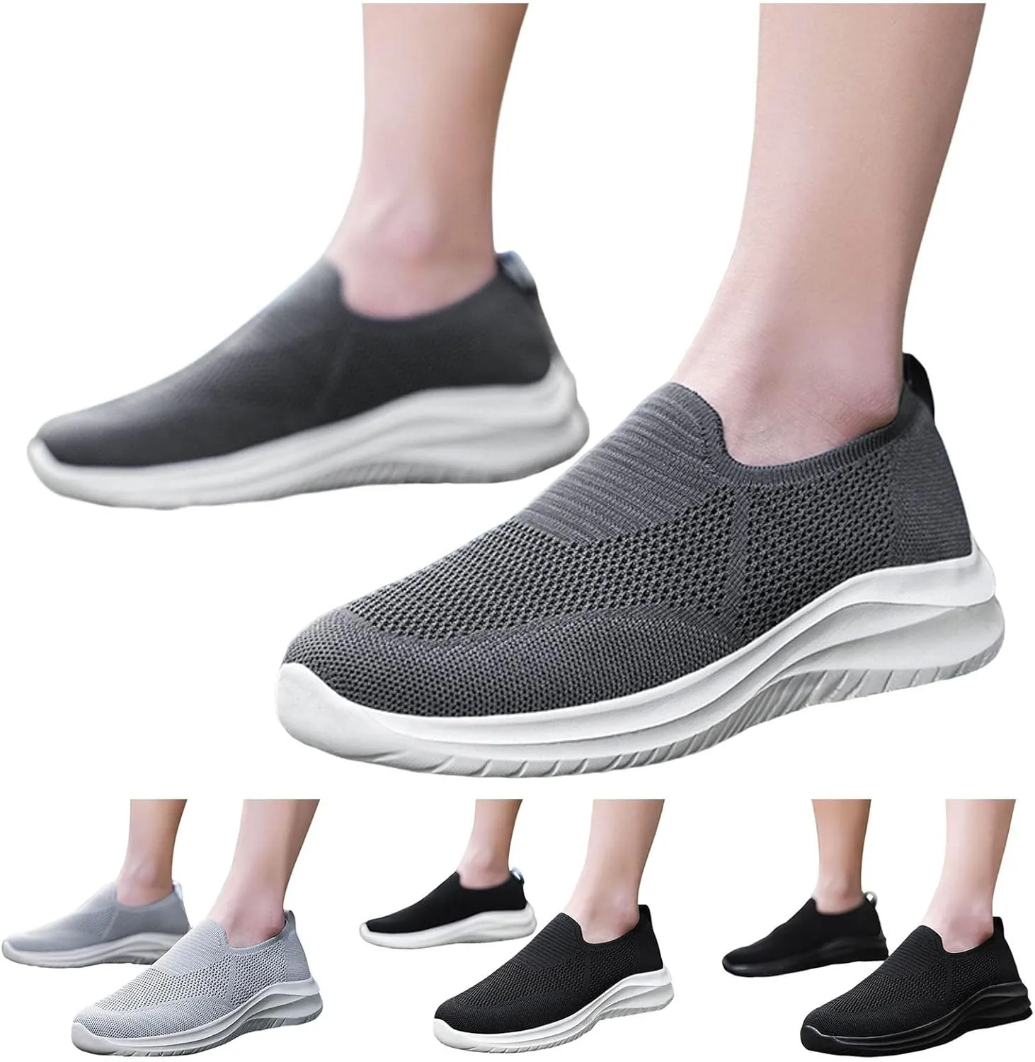 Mens Minimalist Shoes Breathable Mesh Loafers Comfortable Flat Bottomed Minimalist Shoes Mens Air 1 Low Sneaker Size 14