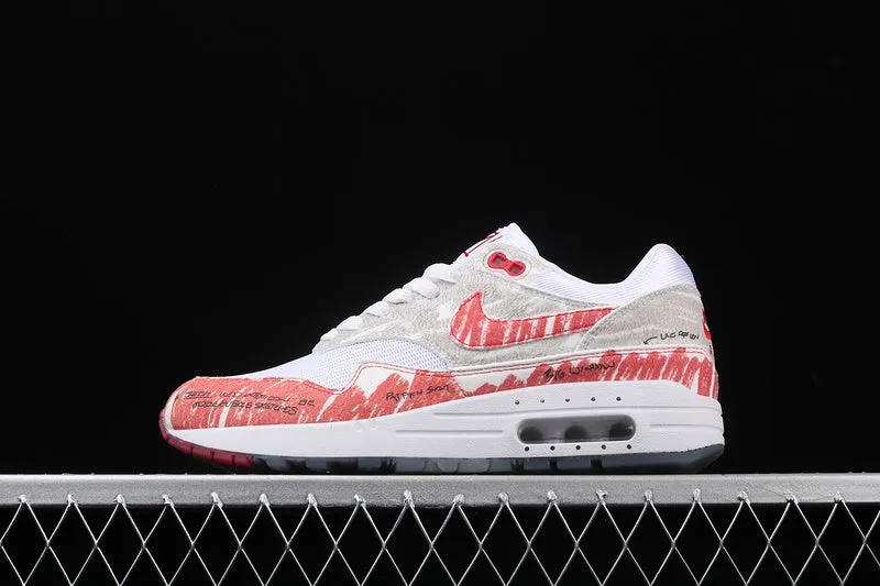 Air Max 1 Sketch To Shelf University Red White CJ4286-101 Anti - fog
