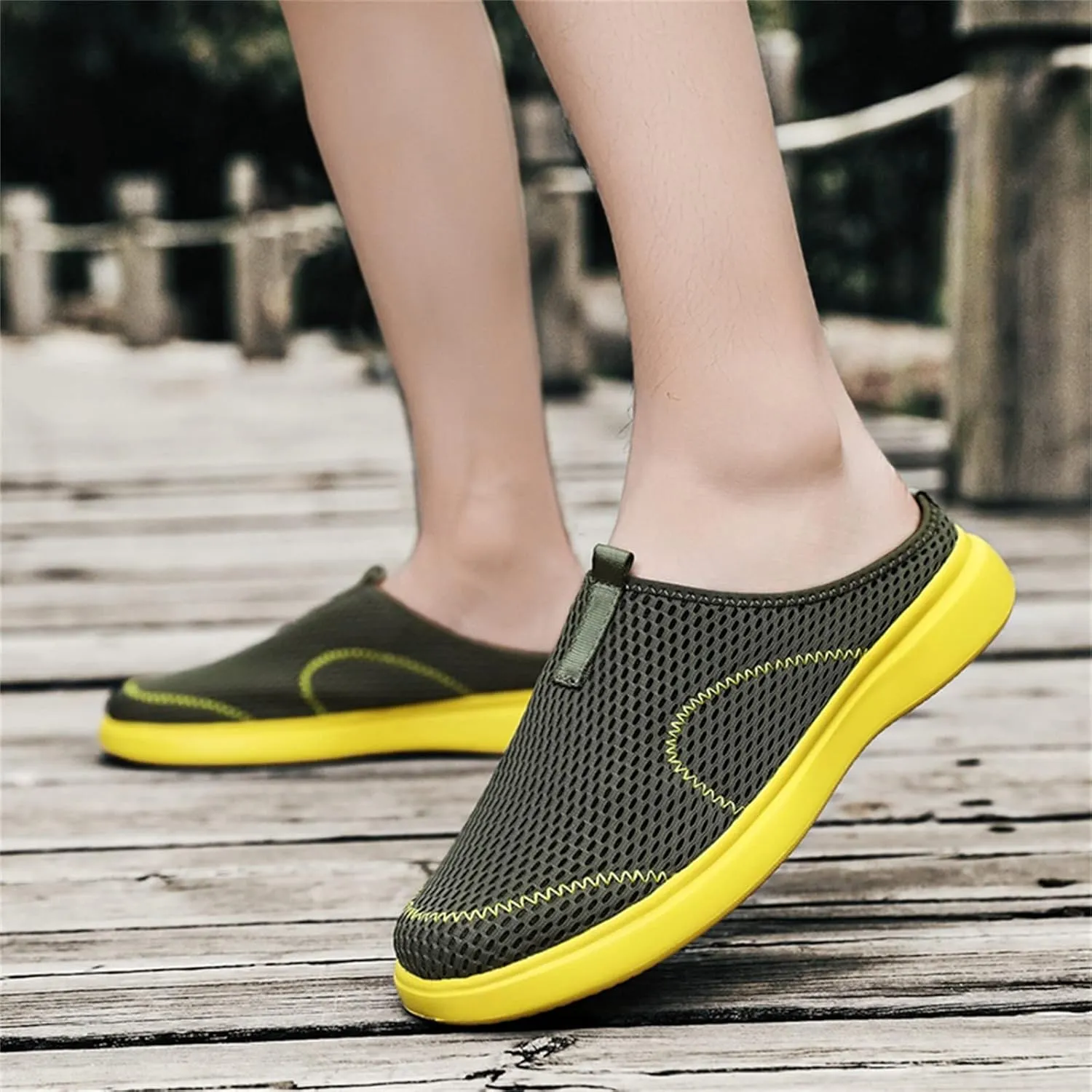 Mens Running Shoes Slip-on Walking Tennis Sneakers Lightweight Breathable Casual Soft Sole Mesh Workout Sports Shoes