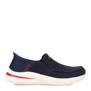 Mens Skechers Hand Free Slip Ons Navy Casual Delson 3.0 210604 NVY sale