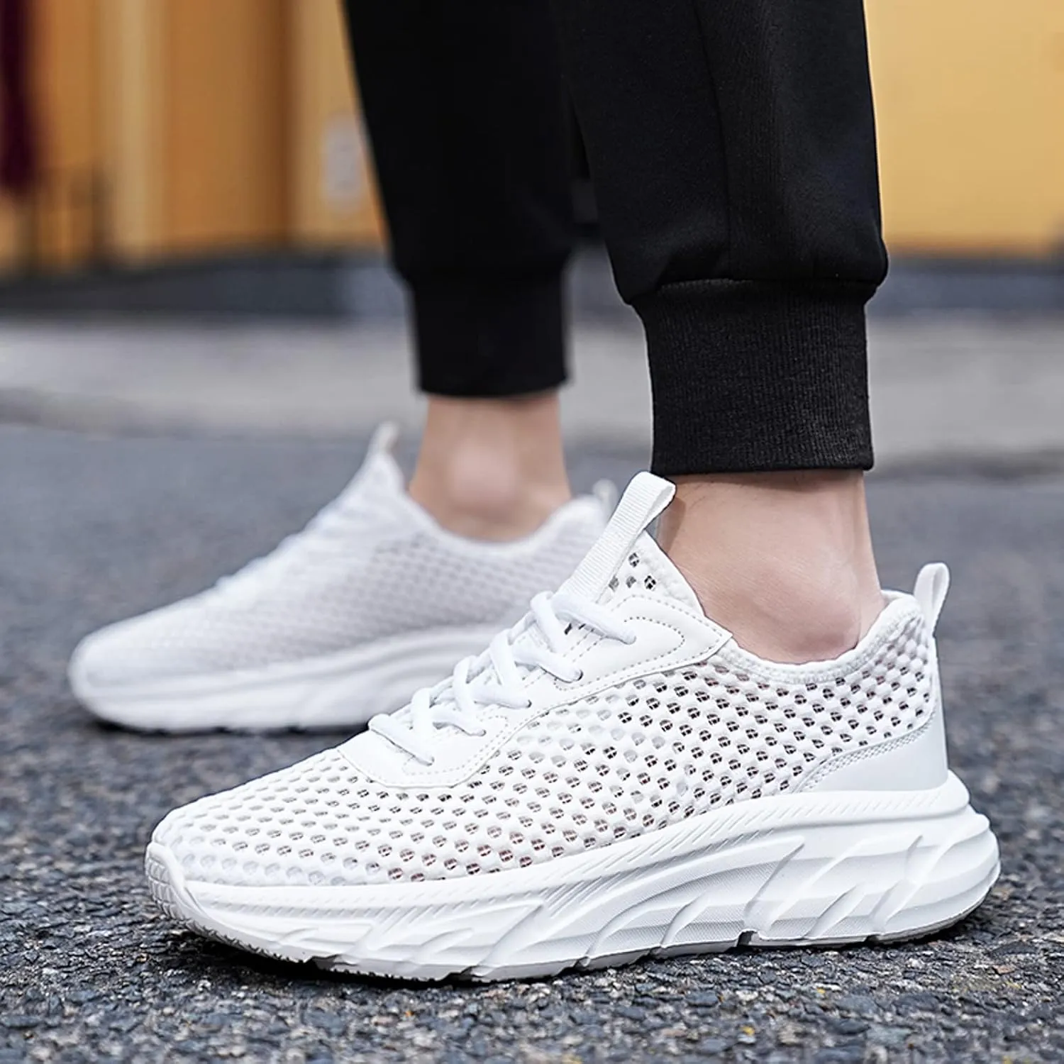 Mens Slip on Shoes Dress Shoes Men Mens Casual Fashion Sneakers Men Footwear Lightweight Breathable Walking Gym Tennis Athletic Skateboarding White Sneakers