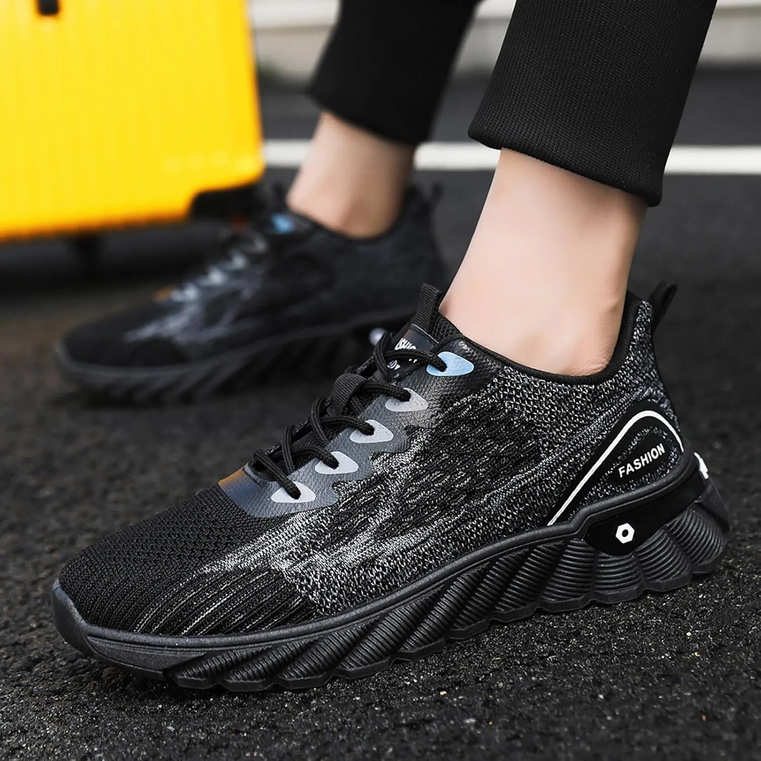 Mens Slip on Sneakers Work Shoes for Men Men's Sneaker Lightweight Breathable Mesh Slide Shoe White Sneakers Slip on Lightweight Breathable Fashion Running Shoes Men