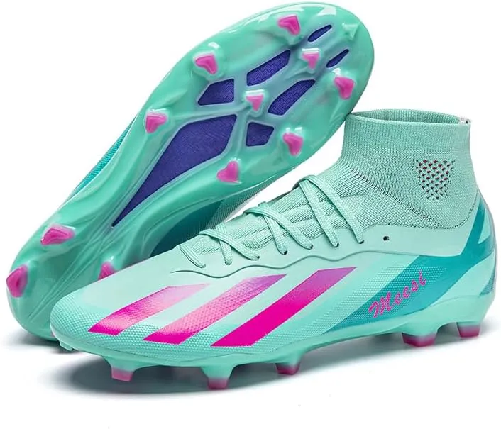Men's Soccer Shoes Firm Ground Soccer Cleats Professional Low-Top Athletic Football Shoes Indoor Outdoor Futsal Turf Training Sneakers