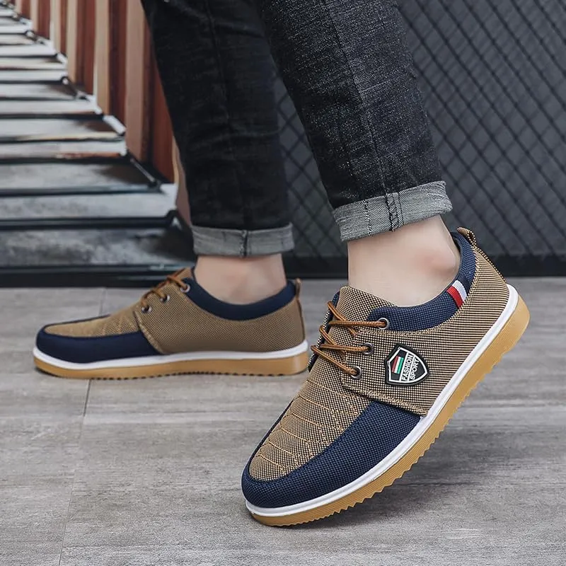 Men's Solid Color Commercial Style Casual Walking Shoes, Comfortable Non-Slip Lace Durable and Soft Office Shoes for Outdoor Activities