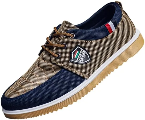 Men's Solid Color Commercial Style Casual Walking Shoes, Comfortable Non-Slip Lace Durable and Soft Office Shoes for Outdoor Activities