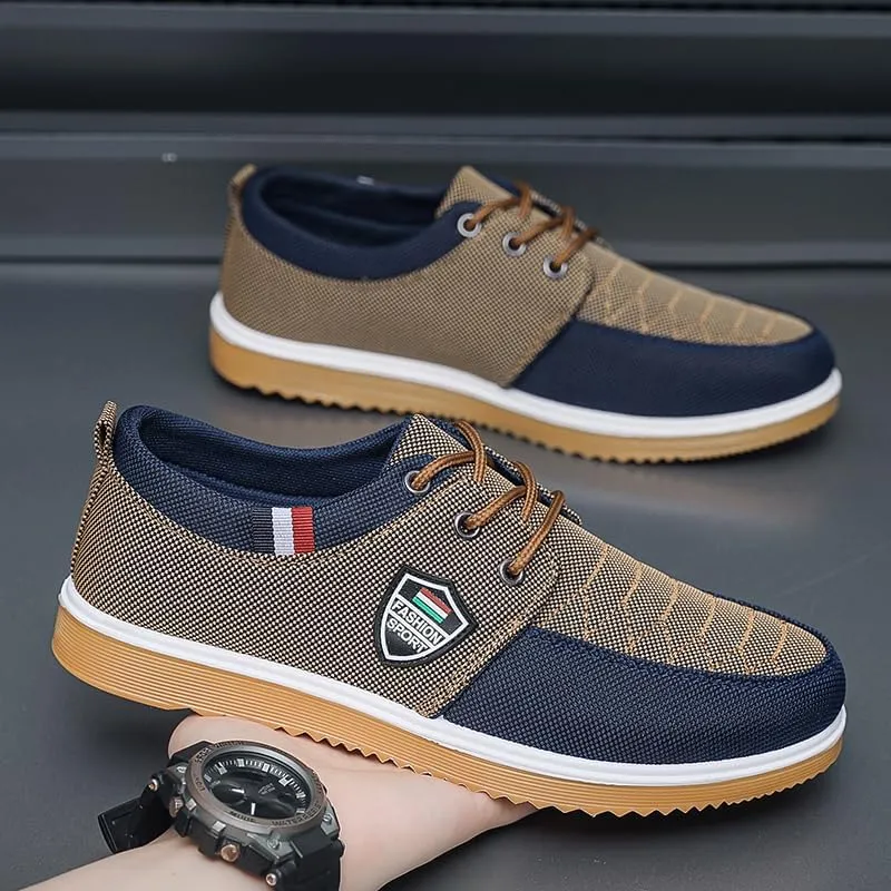 Men's Solid Color Commercial Style Casual Walking Shoes, Comfortable Non-Slip Lace Durable and Soft Office Shoes for Outdoor Activities