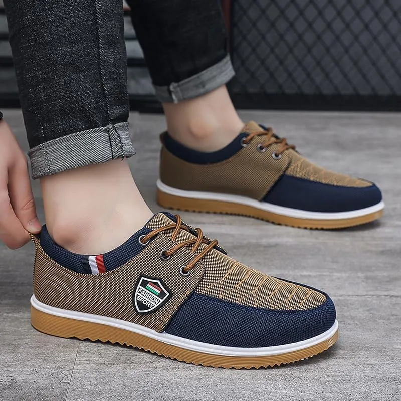 Men's Solid Color Commercial Style Casual Walking Shoes, Comfortable Non-Slip Lace Durable and Soft Office Shoes for Outdoor Activities