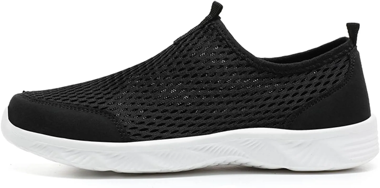 Men's Stylish Lightweight Sneakers Comfortable Lightweight Casual Walking Shoe Convenient Elderly Slip on Shoes
