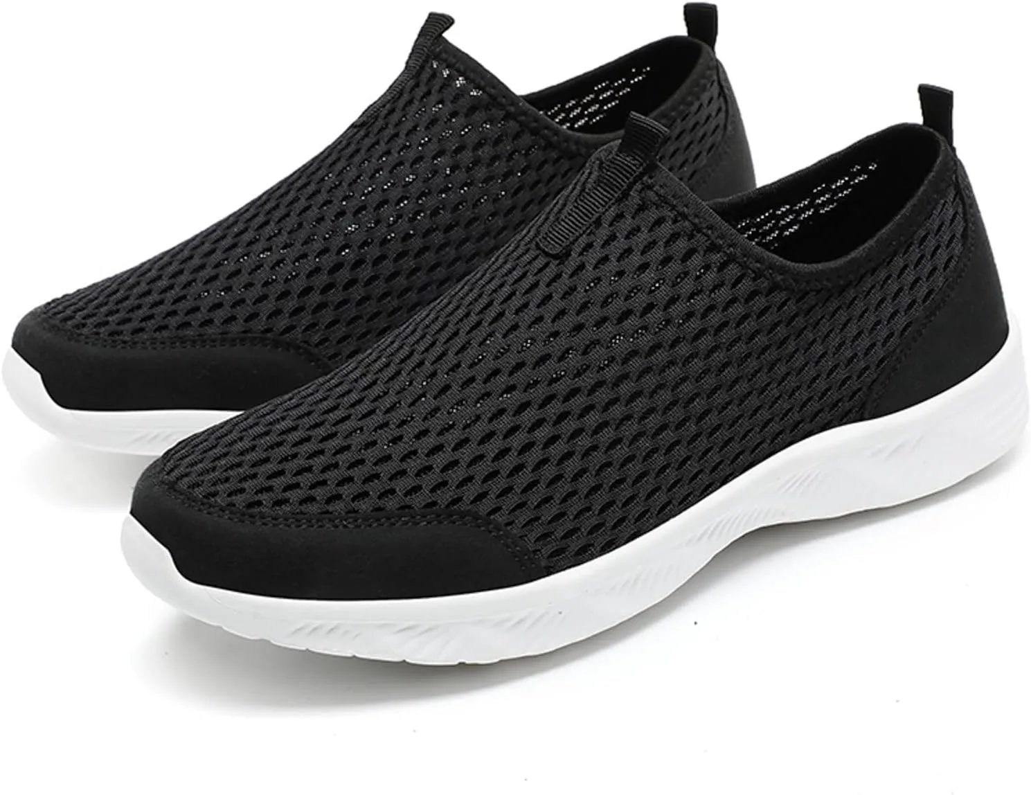 Men's Stylish Lightweight Sneakers Comfortable Lightweight Casual Walking Shoe Convenient Elderly Slip on Shoes