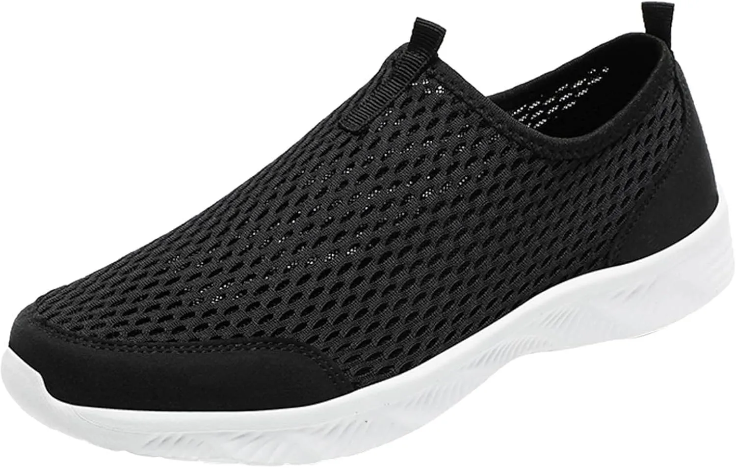 Men's Stylish Lightweight Sneakers Comfortable Lightweight Casual Walking Shoe Convenient Elderly Slip on Shoes