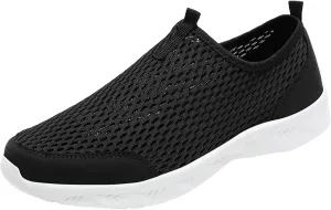Men's Stylish Lightweight Sneakers Comfortable Lightweight Casual Walking Shoe Convenient Elderly Slip on Shoes