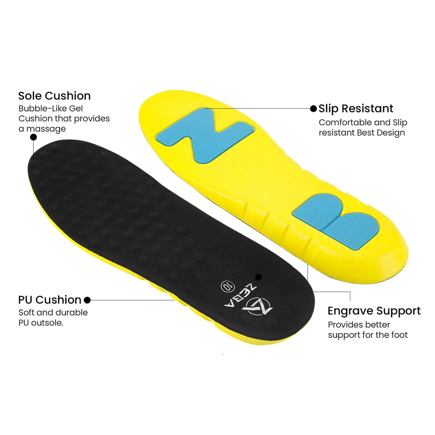 Men's Zeba Premium Comfort Insoles