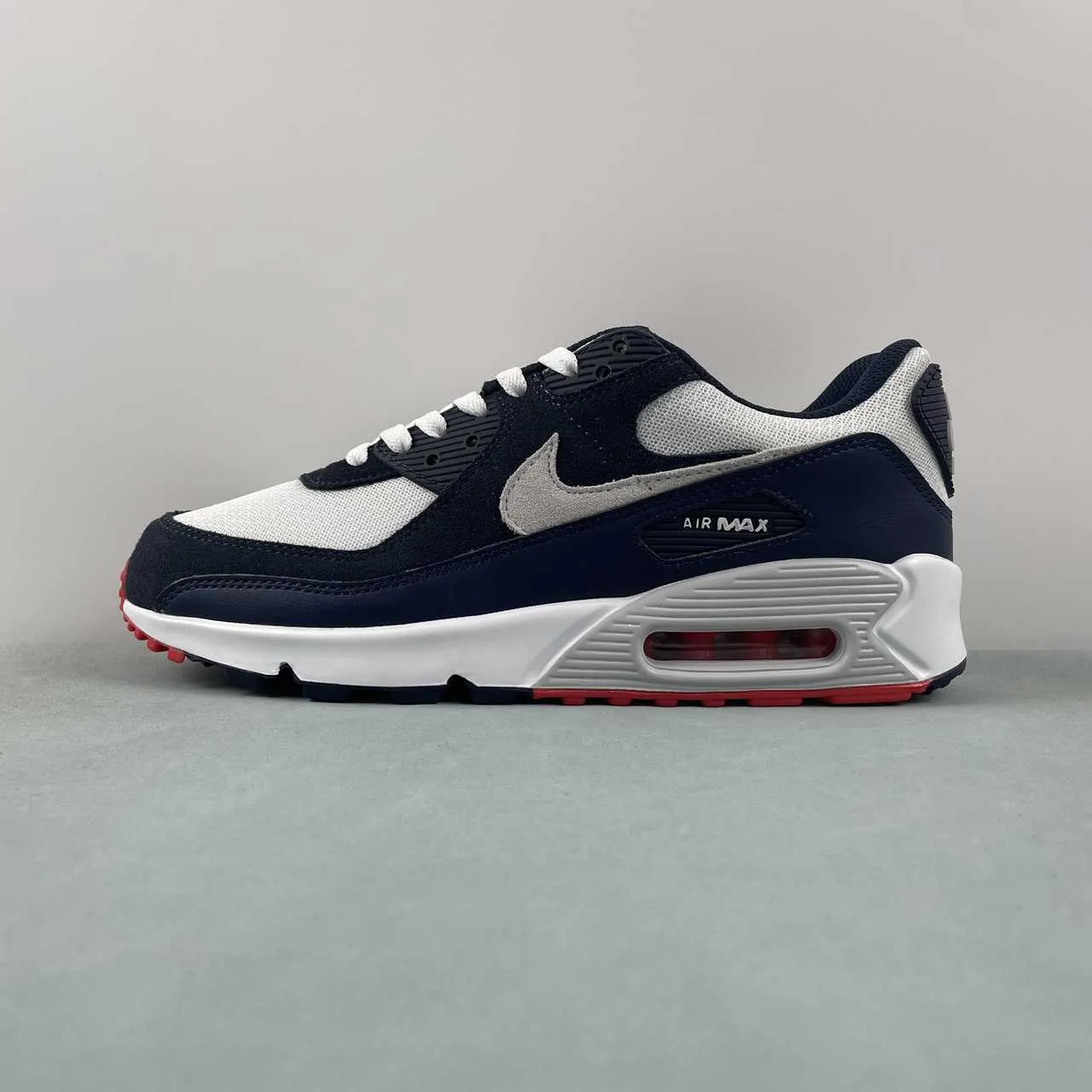 Air Max 90 Navy Crimson DM0029-400 Wear resistant versatile function shoes