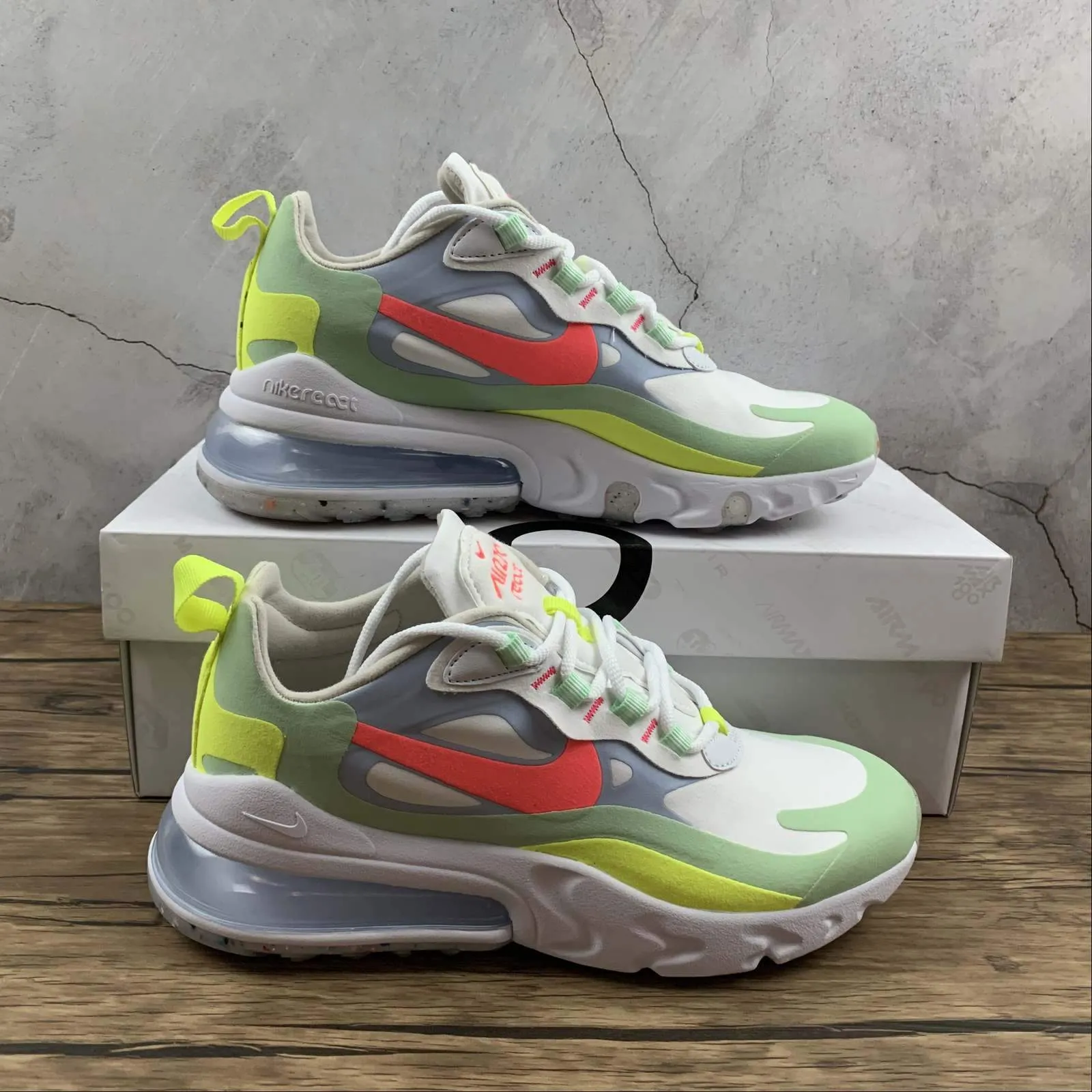 10k - running shoes Waterproof Shoes Air Max 270 React White Flash Crimson-White DB5927-161